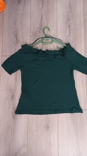 Koton zümrüt bluz - Görsel 5