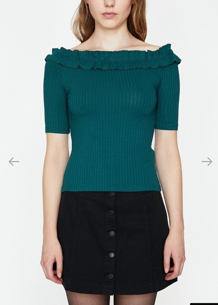 Koton zümrüt bluz - Görsel 3