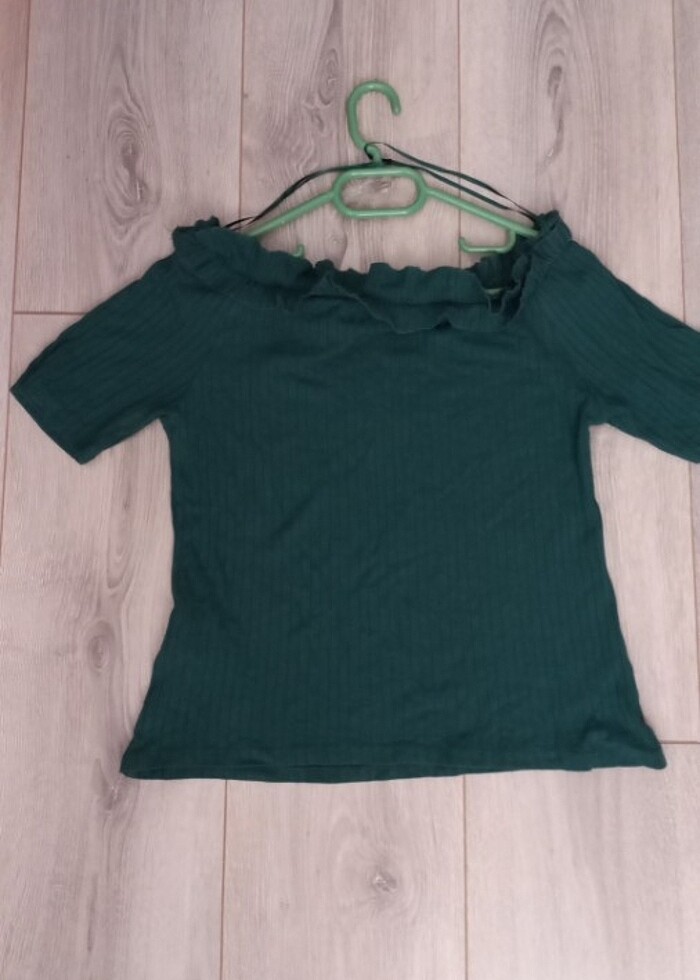 Koton zümrüt bluz - Görsel 5