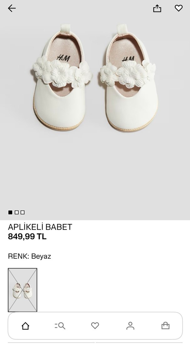 H&M 16-17 no bebek ayakkabısı - sıfır - Görsel 4