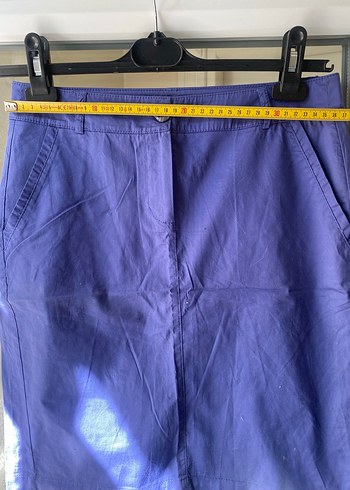 Mavi Midi kumas Etek - Görsel 6