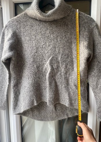 Gri moher yün Kazak - Görsel 6