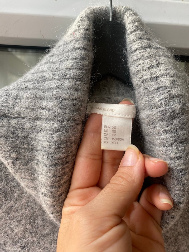 Gri moher yün Kazak - Görsel 4