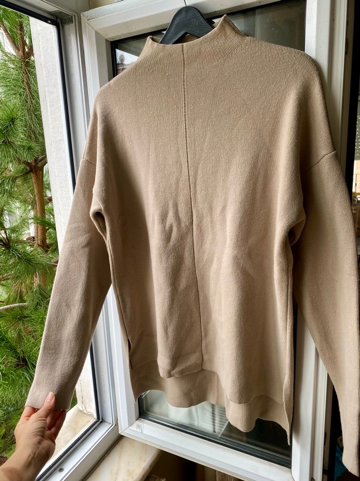 Latte renk Triko Kazak - Görsel 3