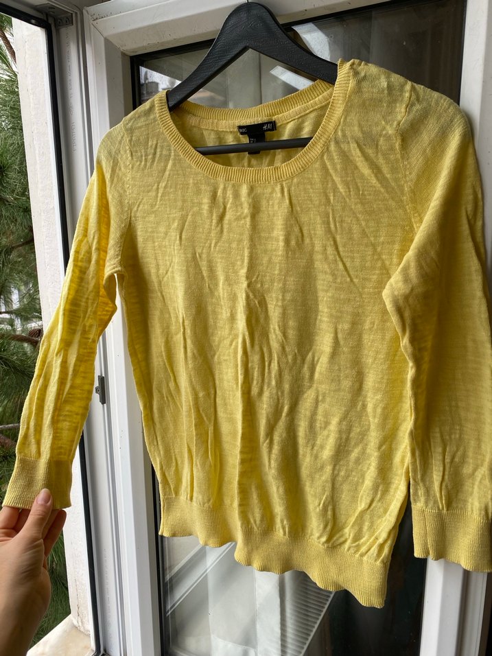 Sarı Triko bluz - Görsel 3