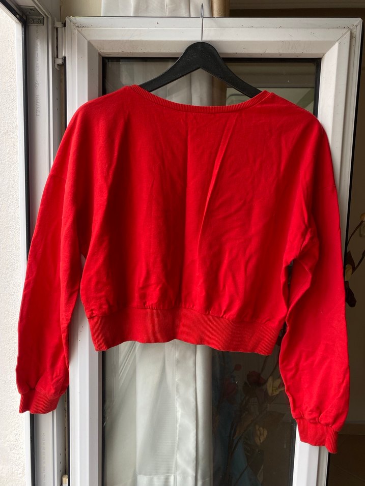 Lover slogan kirmizi crop - Görsel 2