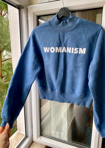 Mavi womanism sligan Sweatshirt - Görsel 3