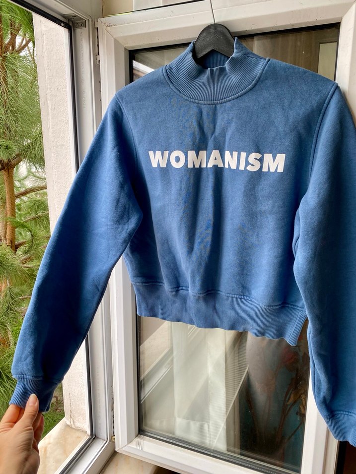 Mavi womanism sligan Sweatshirt - Görsel 3