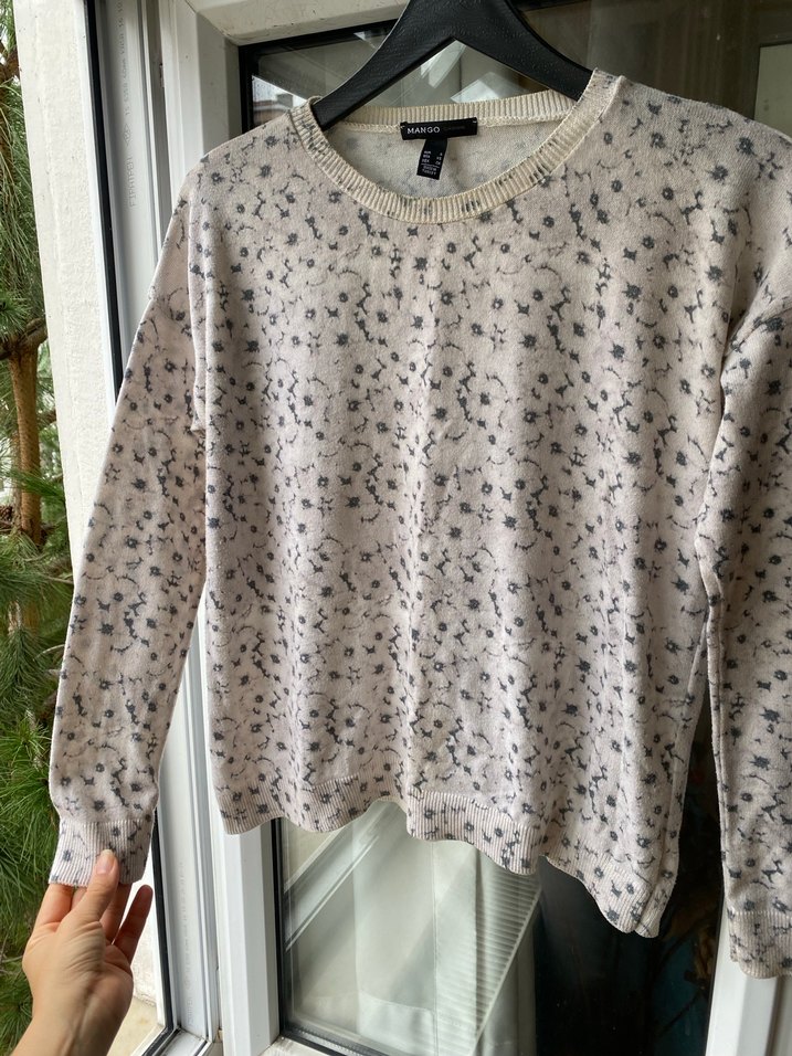 Cicek desenli kazak - Görsel 3