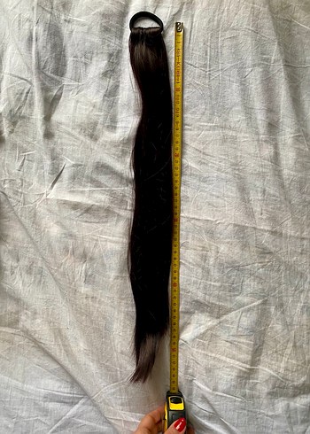 Koyu Kahverengi İpeksi Kadın takma saç/peruk - Görsel 7