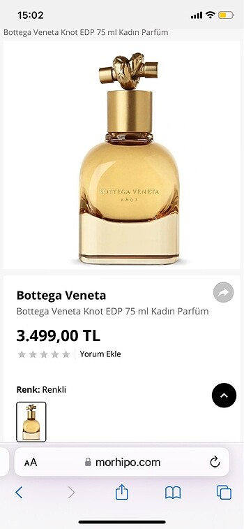  Beden Renk Bottege Veneta Knot EDP 75 ml