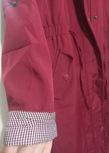 Bordo Trençkot - Görsel 3