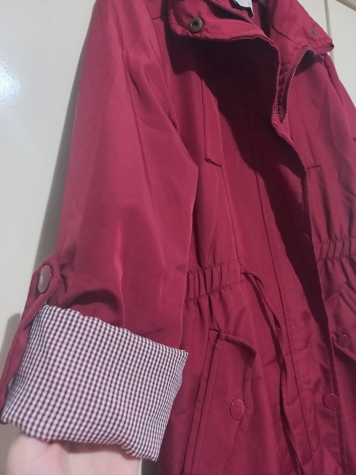 Bordo Trençkot - Görsel 4