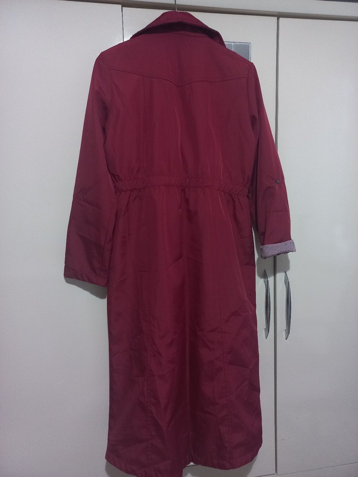 Bordo Trençkot - Görsel 5