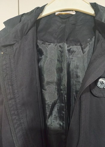 Siyah Trençkot/ Yağmurluk - Görsel 3