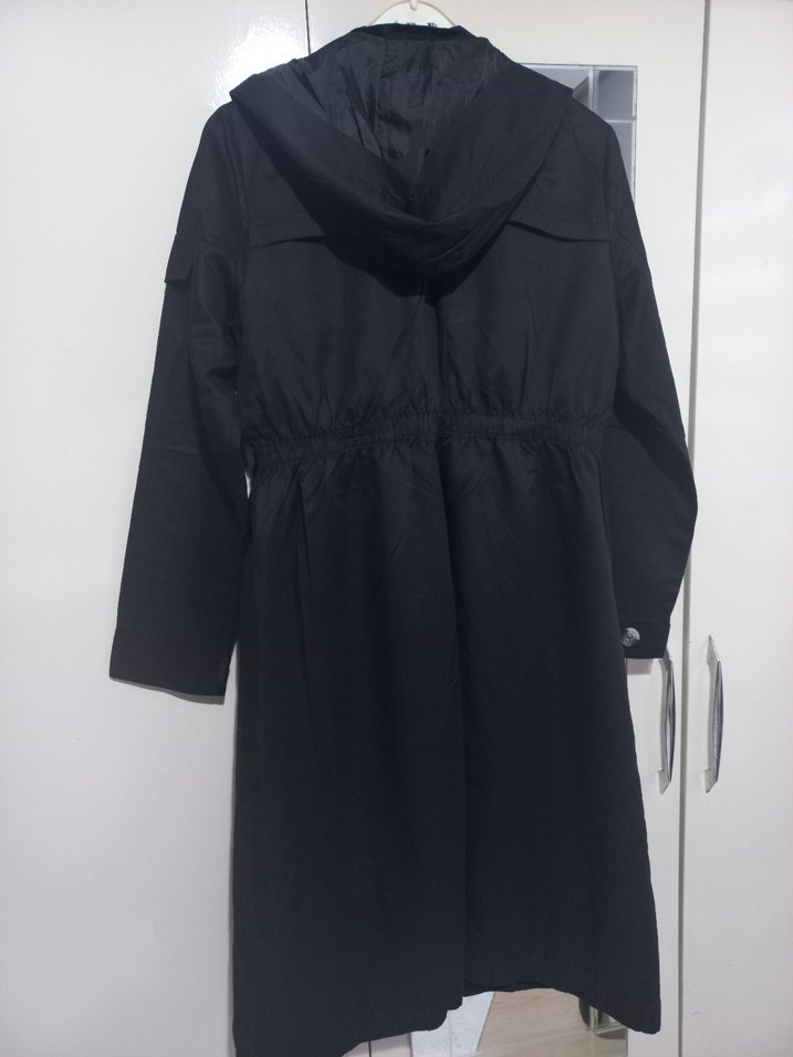 Siyah Trençkot/ Yağmurluk - Görsel 4