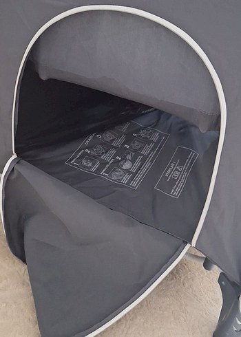 Gri Yıldız Desenli Park Beşik - Görsel 11