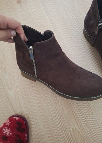 Kahverengi Süet Kadın bot - Görsel 2