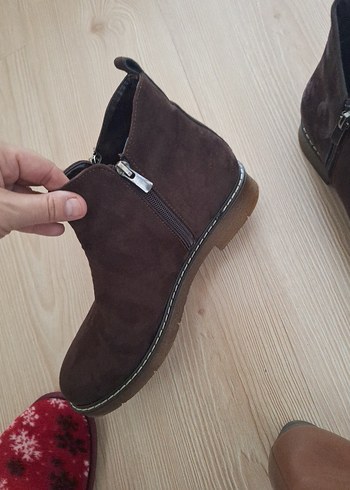 Kahverengi Süet Kadın bot - Görsel 3