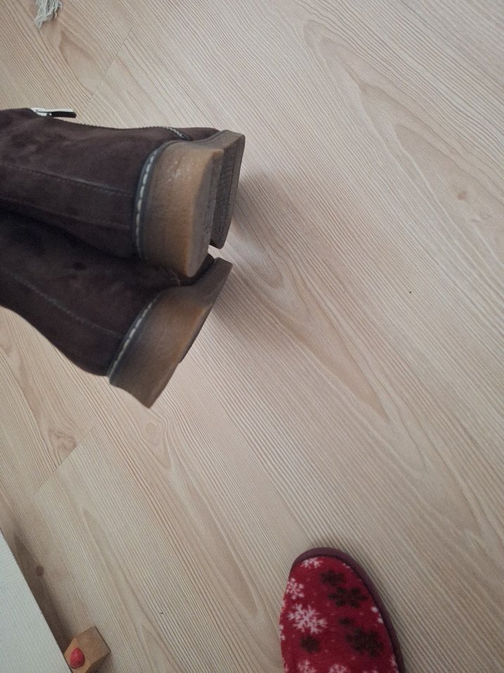 Kahverengi Süet Kadın bot - Görsel 5