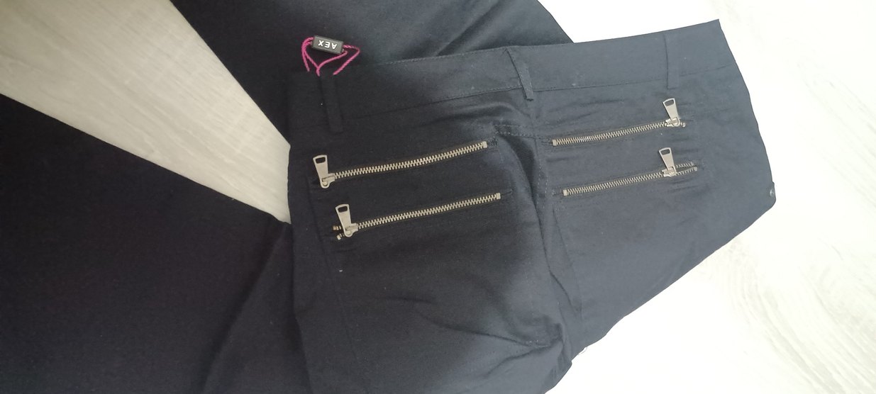 Navy Midi Kadın Denim Kumaş Pantolon - Görsel 3