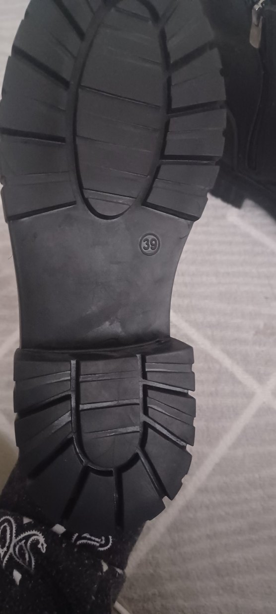 Siyah Deri Blok Topuklu Punk Botlar - Görsel 3