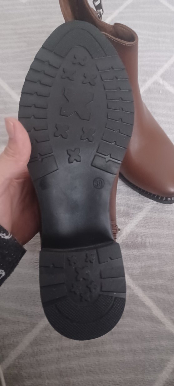 Kahverengi Deri Tokalı Kadın Bot - Görsel 2