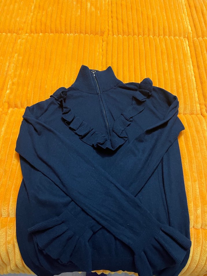 Fermuarlı Lacivert Balıkçı Yaka Kadın Kazak - Görsel 2