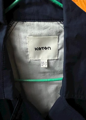 Düğmeli Kadın Midi Trençkot - Lacivert - Görsel 3