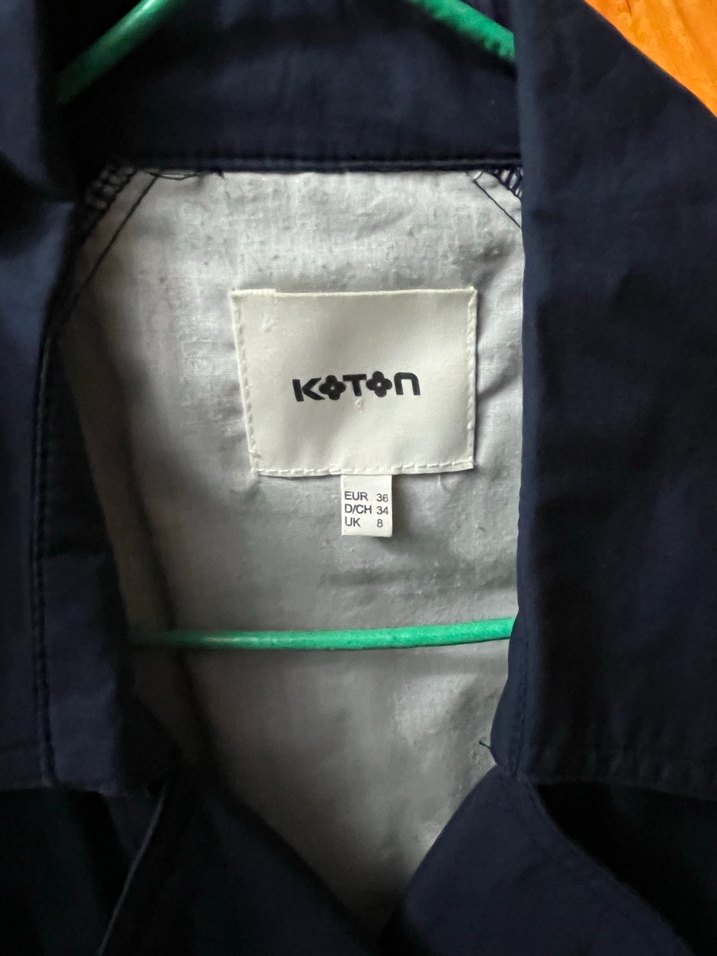 Düğmeli Kadın Midi Trençkot - Lacivert - Görsel 3