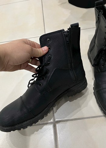 Siyah Bağcıklı Erkek Kauçuk Bot - Görsel 3