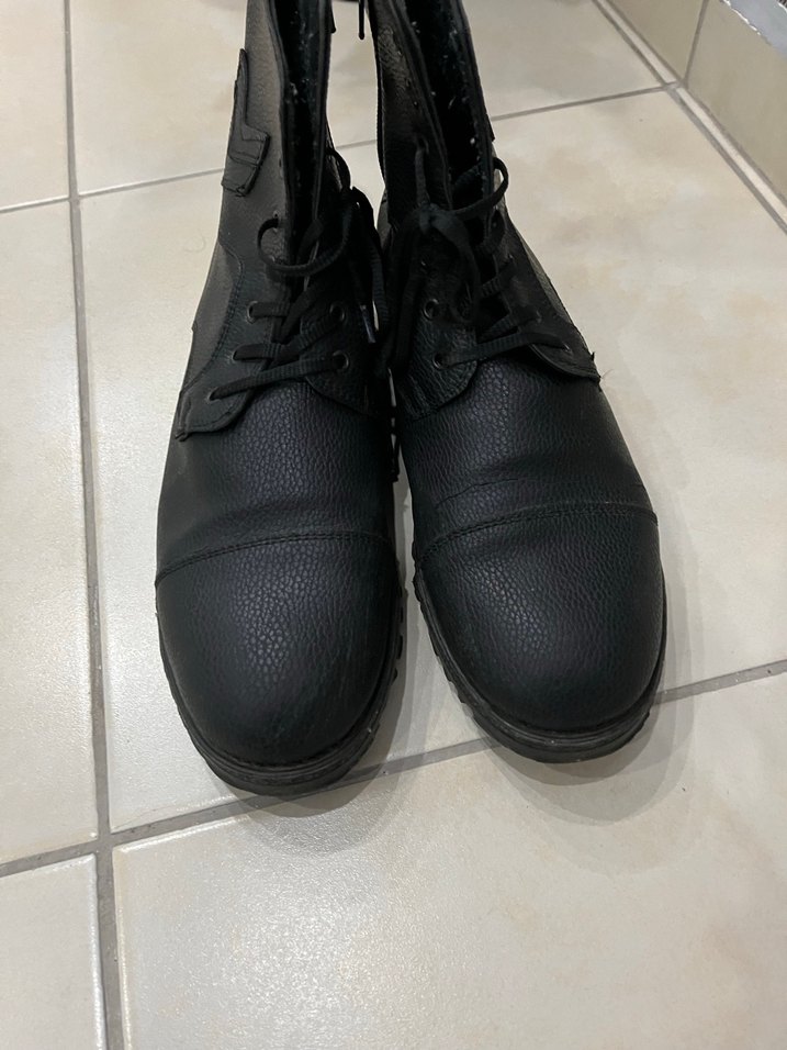 Siyah Bağcıklı Erkek Kauçuk Bot - Görsel 2