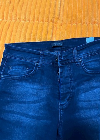 Erkek Mavi Parlak Denim Regular Fit Jean - Görsel 3