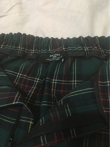 bershka ekoseli pantolon