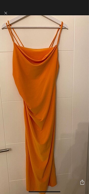 Zara turuncu elbise