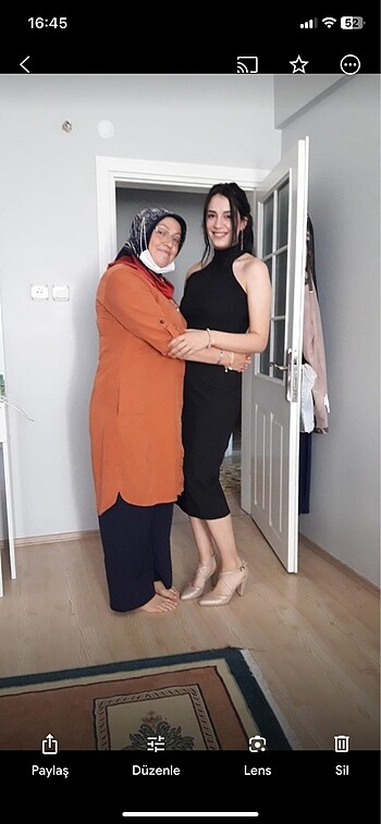 36 Beden siyah Renk Elbise