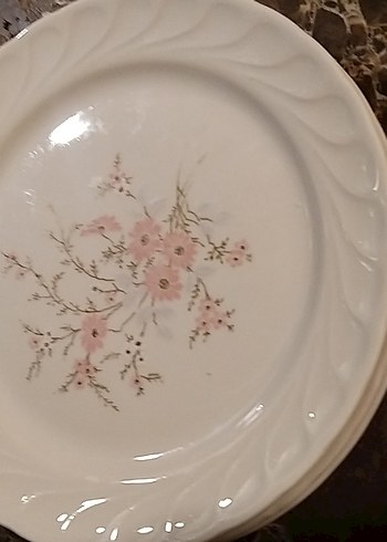 Pastel Çiçek Desenli Kahvalti Tabak Seti