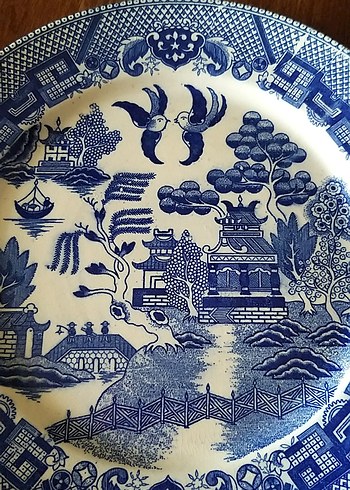Diğer Japon Klasik Mavi Desenli Tabak.Duvar tabagi