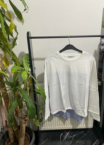 STRADİVARİUS marka Orjinal ÜrünSırtı Pileli koton kumaş gömlek - Görsel 8