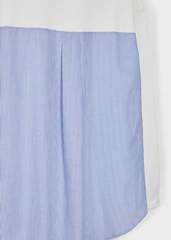 STRADİVARİUS marka Orjinal ÜrünSırtı Pileli koton kumaş gömlek - Görsel 12