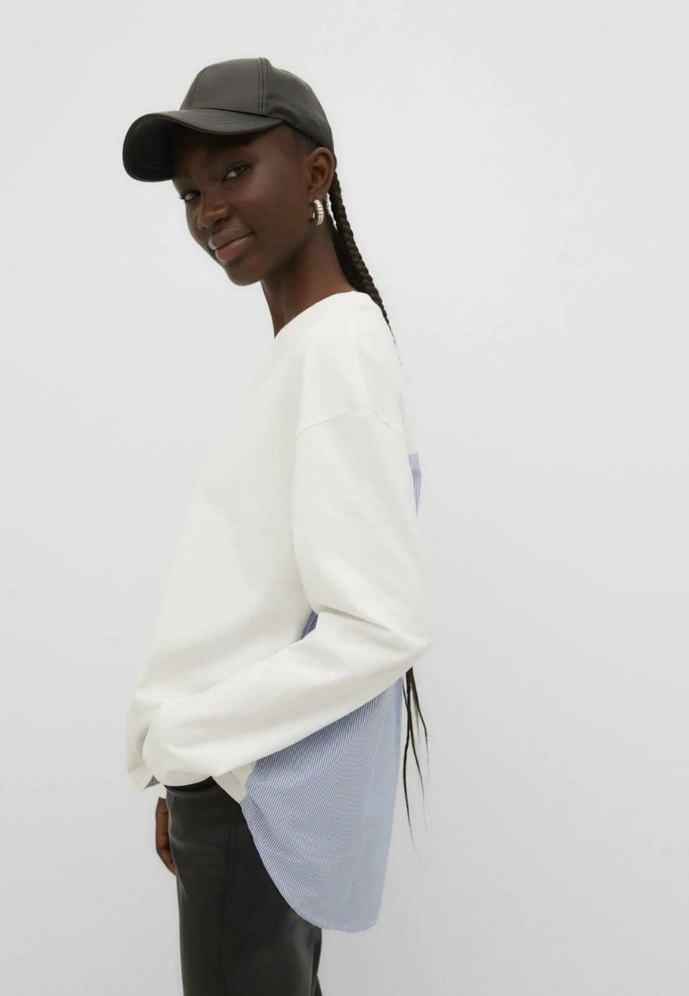 STRADİVARİUS marka Orjinal ÜrünSırtı Pileli koton kumaş gömlek - Görsel 3