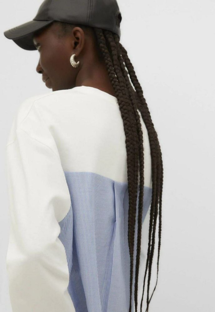 STRADİVARİUS marka Orjinal ÜrünSırtı Pileli koton kumaş gömlek - Görsel 2