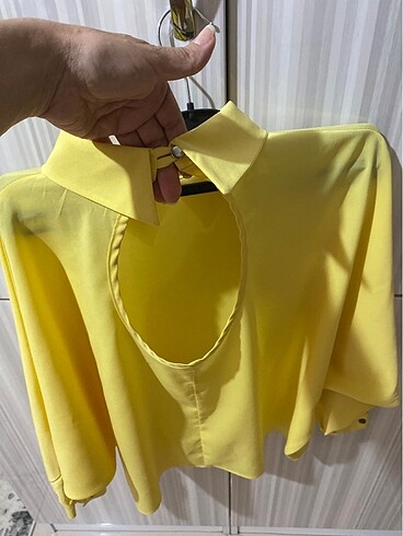 38 Beden sarı Renk Gömlek