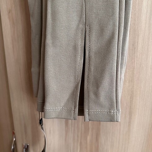 s Beden camel Renk Trendyolmilla Bej Yırtmaçlı Tayt