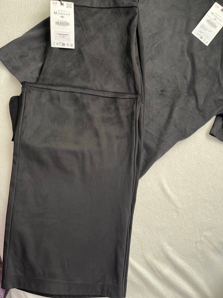 Siyah süet  Kısa Kollu Takım - Görsel 2