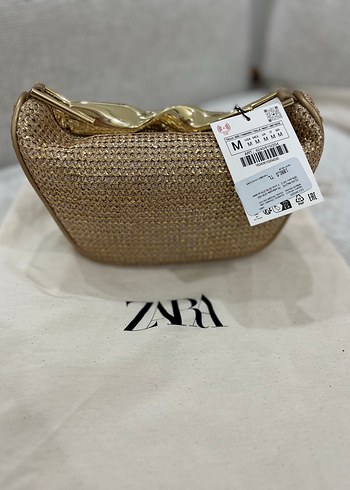 Zara Zara Zincir Detaylı Bej Kadın Çanta