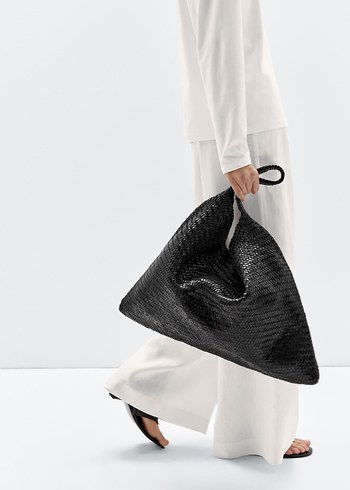 Massimo Dutti Massimo dutti napa deri tote çanta