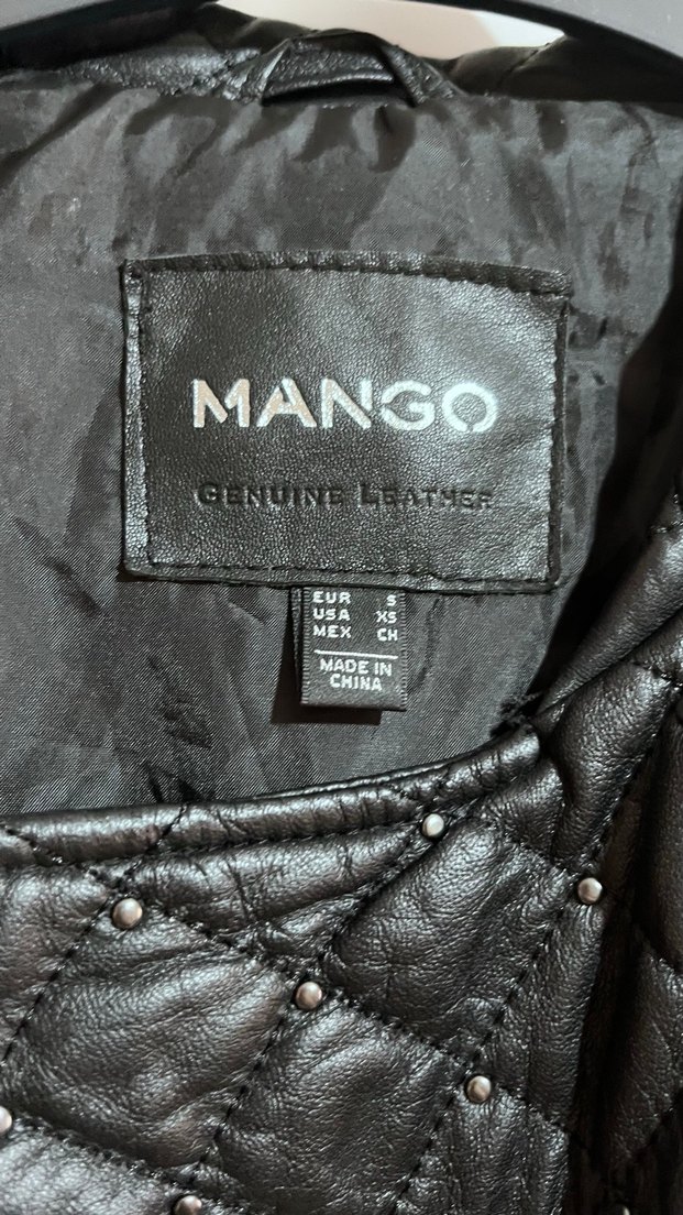 Deri Siyah Kadın Biker Ceket - Görsel 5