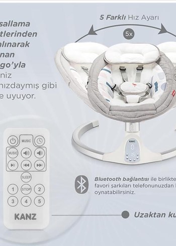 Gri Bebek Beşiği ve Salıncak - Görsel 5