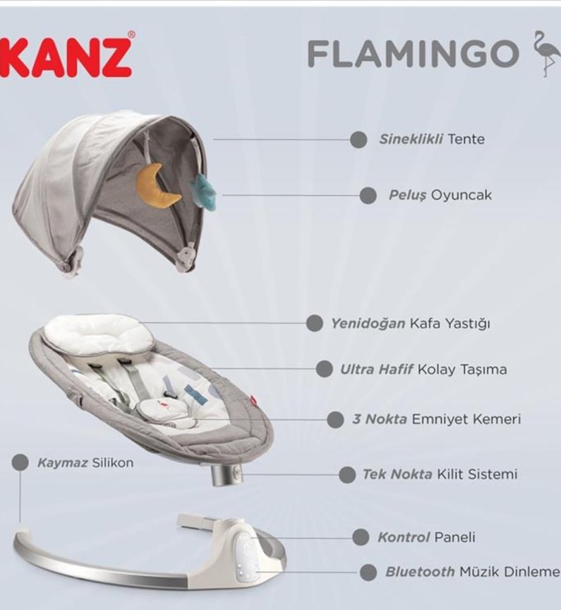 Gri Bebek Beşiği ve Salıncak - Görsel 2